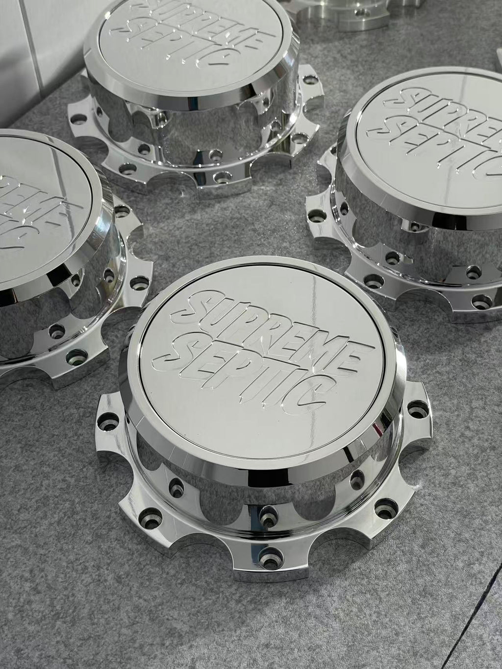 8 Lug Custom Billet Aluminum Wheel Floating Center Caps For 8x6.5" | 8x170 MM | 8x180 MM